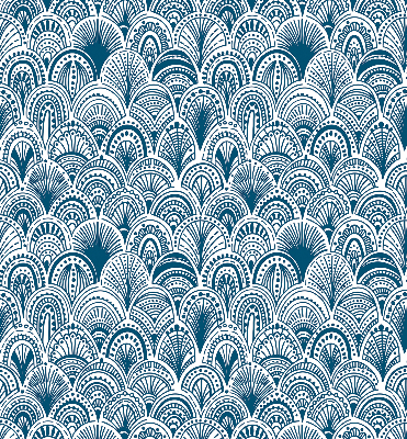 Rolgordijn voor het raam Blauw patroon