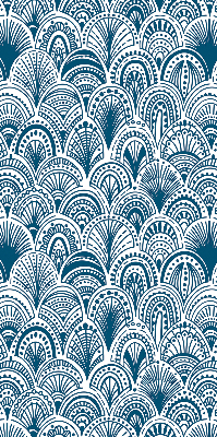 Rolgordijn voor het raam Blauw patroon