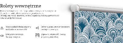 Rolgordijn voor het raam Blauw patroon