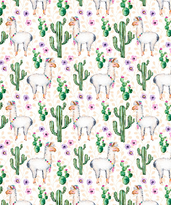 Rolgordijn verduisterend Lama's en cactussen