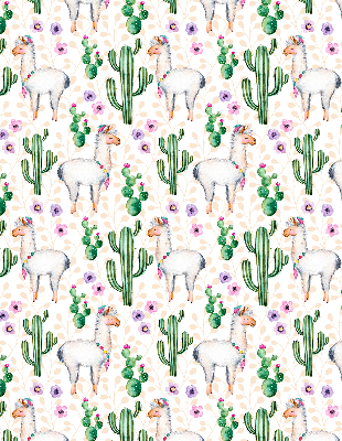 Rolgordijn verduisterend Lama's en cactussen