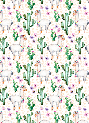 Rolgordijn verduisterend Lama's en cactussen