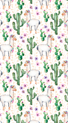 Rolgordijn verduisterend Lama's en cactussen