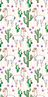 Rolgordijn verduisterend Lama's en cactussen