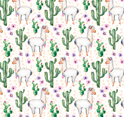 Rolgordijn verduisterend Lama's en cactussen