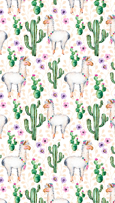 Rolgordijn verduisterend Lama's en cactussen