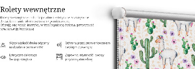 Rolgordijn verduisterend Lama's en cactussen