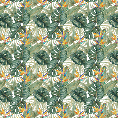 Rolgordijn voor het raam Tropische planten