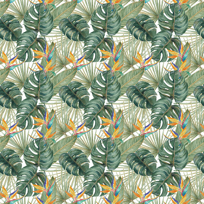 Rolgordijn voor het raam Tropische planten