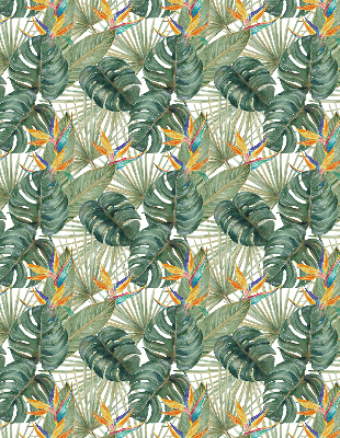 Rolgordijn voor het raam Tropische planten