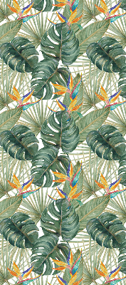 Rolgordijn voor het raam Tropische planten