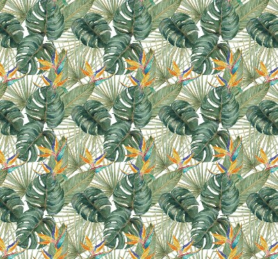 Rolgordijn voor het raam Tropische planten