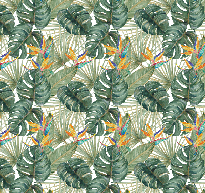 Rolgordijn voor het raam Tropische planten