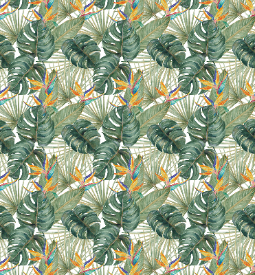 Rolgordijn voor het raam Tropische planten