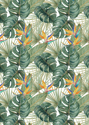 Rolgordijn voor het raam Tropische planten