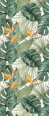 Rolgordijn voor het raam Tropische planten