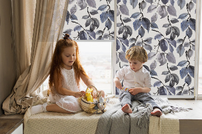 Rolgordijn voor het raam Donkere bladeren