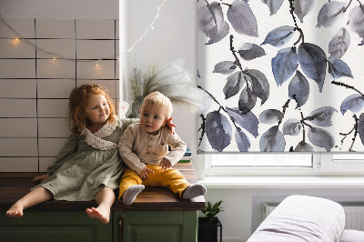 Rolgordijn voor het raam Donkere bladeren