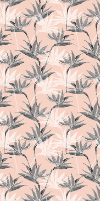 Rolgordijn voor het raam Grijze bloemen