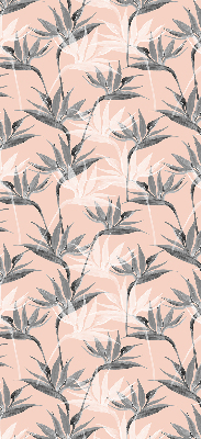 Rolgordijn voor het raam Grijze bloemen