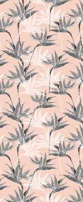 Rolgordijn voor het raam Grijze bloemen