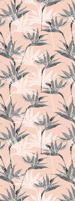 Rolgordijn voor het raam Grijze bloemen