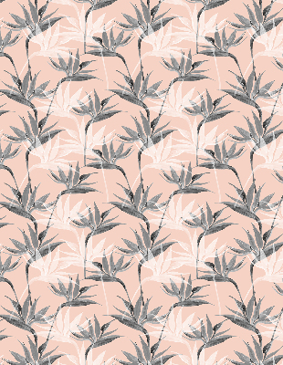 Rolgordijn voor het raam Grijze bloemen