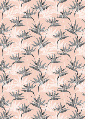 Rolgordijn voor het raam Grijze bloemen