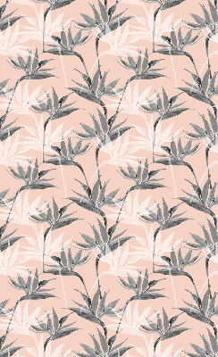 Rolgordijn voor het raam Grijze bloemen