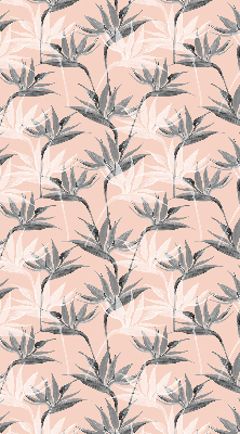 Rolgordijn voor het raam Grijze bloemen