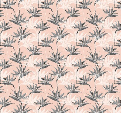 Rolgordijn voor het raam Grijze bloemen