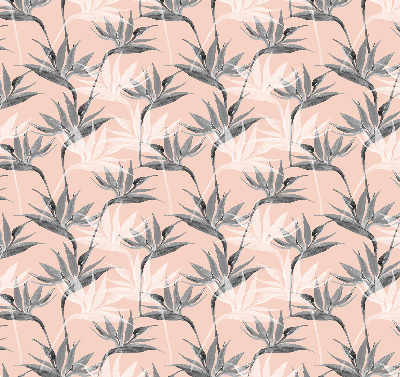 Rolgordijn voor het raam Grijze bloemen