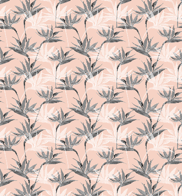 Rolgordijn voor het raam Grijze bloemen