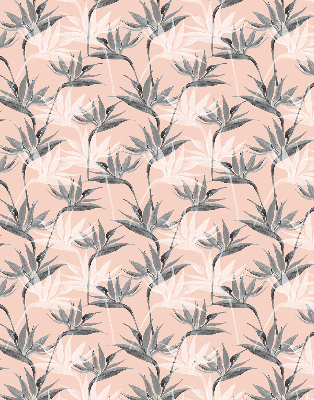 Rolgordijn voor het raam Grijze bloemen