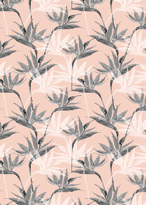 Rolgordijn voor het raam Grijze bloemen