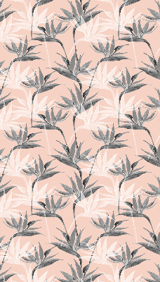 Rolgordijn voor het raam Grijze bloemen