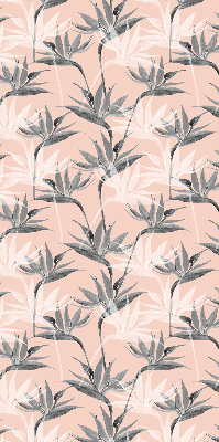 Rolgordijn voor het raam Grijze bloemen