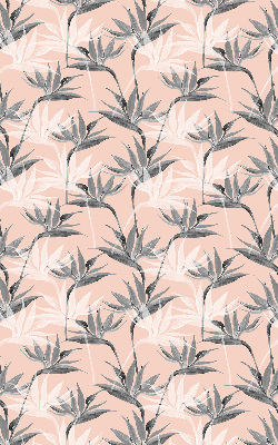 Rolgordijn voor het raam Grijze bloemen