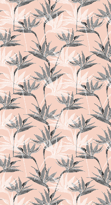 Rolgordijn voor het raam Grijze bloemen