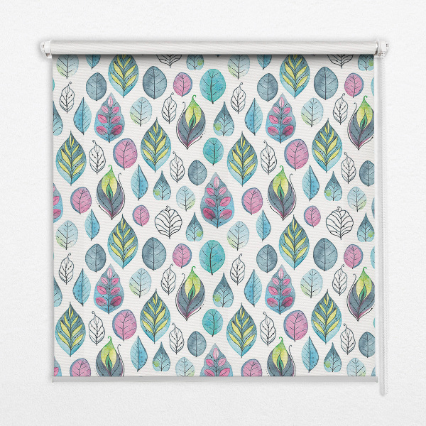 Rolgordijn voor het raam Kleurrijke bladeren