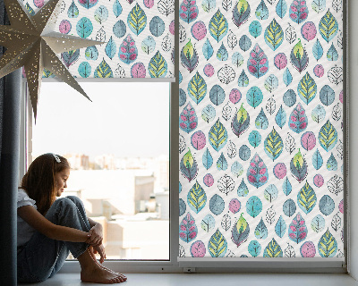 Rolgordijn voor het raam Kleurrijke bladeren