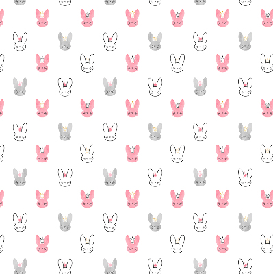 Rolgordijn verduisterend Kleurrijke konijnen in kronen