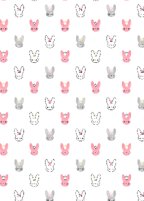 Rolgordijn verduisterend Kleurrijke konijnen in kronen