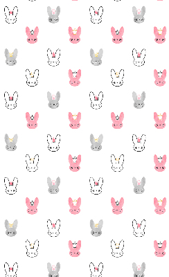 Rolgordijn verduisterend Kleurrijke konijnen in kronen