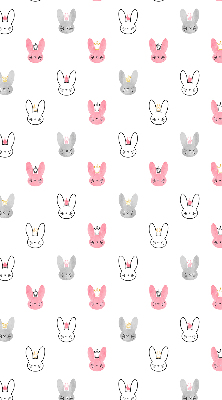 Rolgordijn verduisterend Kleurrijke konijnen in kronen