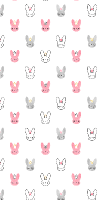 Rolgordijn verduisterend Kleurrijke konijnen in kronen