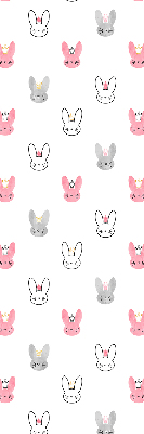 Rolgordijn verduisterend Kleurrijke konijnen in kronen