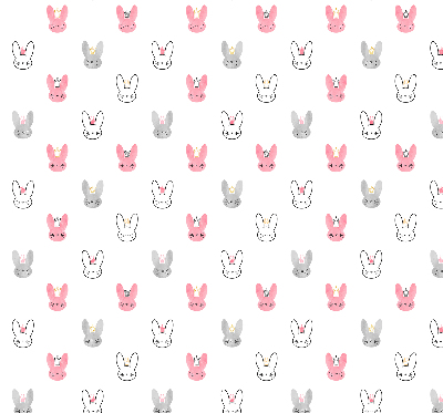 Rolgordijn verduisterend Kleurrijke konijnen in kronen