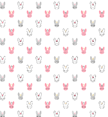 Rolgordijn verduisterend Kleurrijke konijnen in kronen