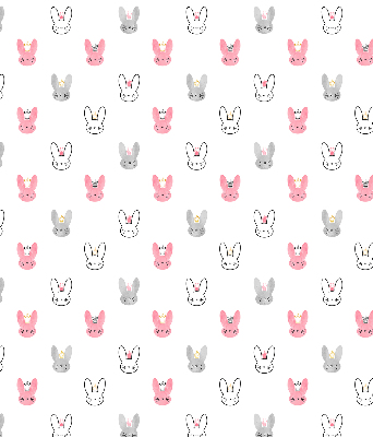 Rolgordijn verduisterend Kleurrijke konijnen in kronen